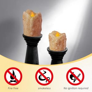 Flameless LED NẾN Pin hoạt động thực sáp nhấp nháy điều khiển từ xa hẹn giờ mộc mạc nguyên thủy cổ điển nến - Product Image 6