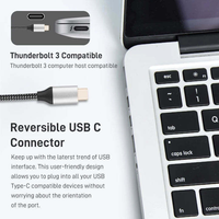 Connecteur plaqué or OEM/ODM, câble Type-C vers HDMI de 1,8 m, prend en charge la vidéo 4K, câble USB