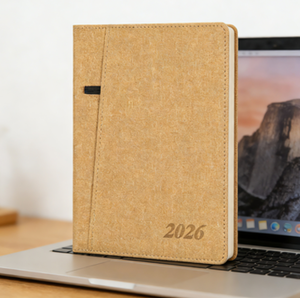Pu Leather Meeting A5 Size 2026 Foreign Trade Notebook in Pure English Schedule Book in Stock - Product Image 1