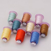 1 bobine de fil à broder en polyester 120D/2, fil coloré pour machine à broder informatisée et machine à broder