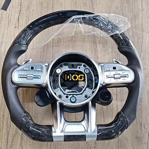 พวงมาลัยรถยนต์สำหรับ Mercedes <span class=keywords><strong>Benz</strong></span> C43 GLC63 E53 CLS53 A220 <span class=keywords><strong>S560</strong></span> GLE63 E63 S63 G63 G65 GT63 W177พวงมาลัยคาร์บอนไฟเบอร์ - Product Image 1