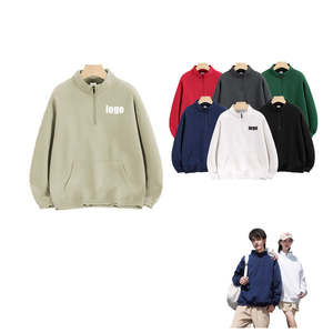 เสื้อฮู้ดคอลูกเรือผ้าฝ้ายพิมพ์โลโก้ได้ตามต้องการสำหรับผู้ชายและผู้หญิง - Product Image 1