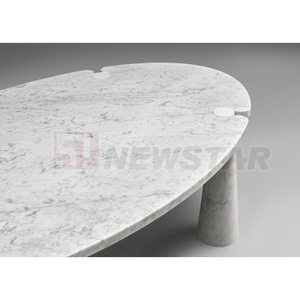 Newstar 2024 chất lượng cao bằng đá cẩm thạch trắng bàn ăn, đá tự nhiên đồ nội thất sang trọng - Product Image 5