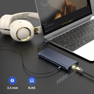 14-in-1-TYPE-C-Hub-Dual-Display-USB-C-Dockingstation-Multiport-Adapter mit 4K-HDTV für HP/Lenov O/Mac-Buch-Laptop - Product Image 2