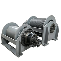 Treuil hydraulique marin de 30 tonnes pour opérations de remorquage et de sauvetage en bord de bateau, tambour à câble de grand diamètre
