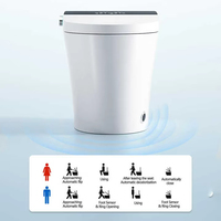Toilettes domestiques intelligentes entièrement automatiques, avec fonctions d'économie d'énergie et d'eau, à poser au sol, intégrées à la salle de bain