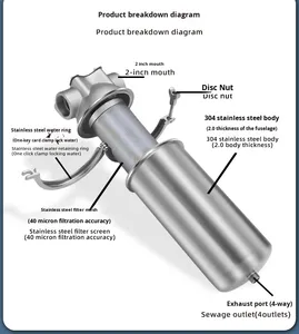 <span class=keywords><strong>Filter</strong></span> Air Presisi Keamanan Tinggi 304 Stainless Steel Industrial Pre-PP Cotton <span class=keywords><strong>Filter</strong></span> untuk Sumur Semen Pasir Laju Alir Besar - Product Image 6