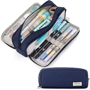 EVA ที่กําหนดเองความจุสูงกรณีดินสอความงามศิลปะกระเป๋า-ซิปถุงเก็บ Multi- ช่องกระเป๋าดินสอดินสอ