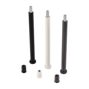 Barres de suspension solides 40 mm 120 mm Noir Blanc Gris Montées au mur Organisateur de rangement de bureau robuste en alliage de zinc pour panneau perforé - Product Image 2