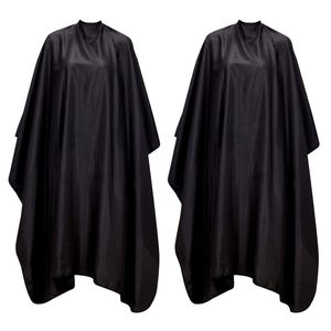 High Quality Black Barber Shop <b>Silicone</b> Neck Cape Customized Logo Hair Cutting Salon Cape Hairdressing Cape - Product Image 1