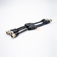Câble répartiteur BNC femelle vers double BNC mâle 40 cm, câble coaxial RG174 50 Ohm, adaptateur en Y, fil de raccordement pour caméra de sécurité CCTV