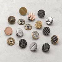 Bouton en laiton doré antique Kingming, bouton en métal personnalisé pour jean, bouton à visser pour accessoires vestimentaires