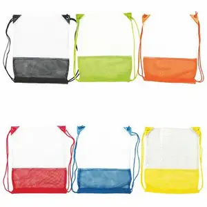 Custom Design The Clear Vinyl Drawstring Backpack Draw String Sport Gym Bag