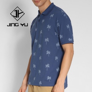 OEM Custom logo Luxury High Quality Stretch Milk Silk Vintage Printed Golf <b>Shirt</b> for Men - Product Image 2