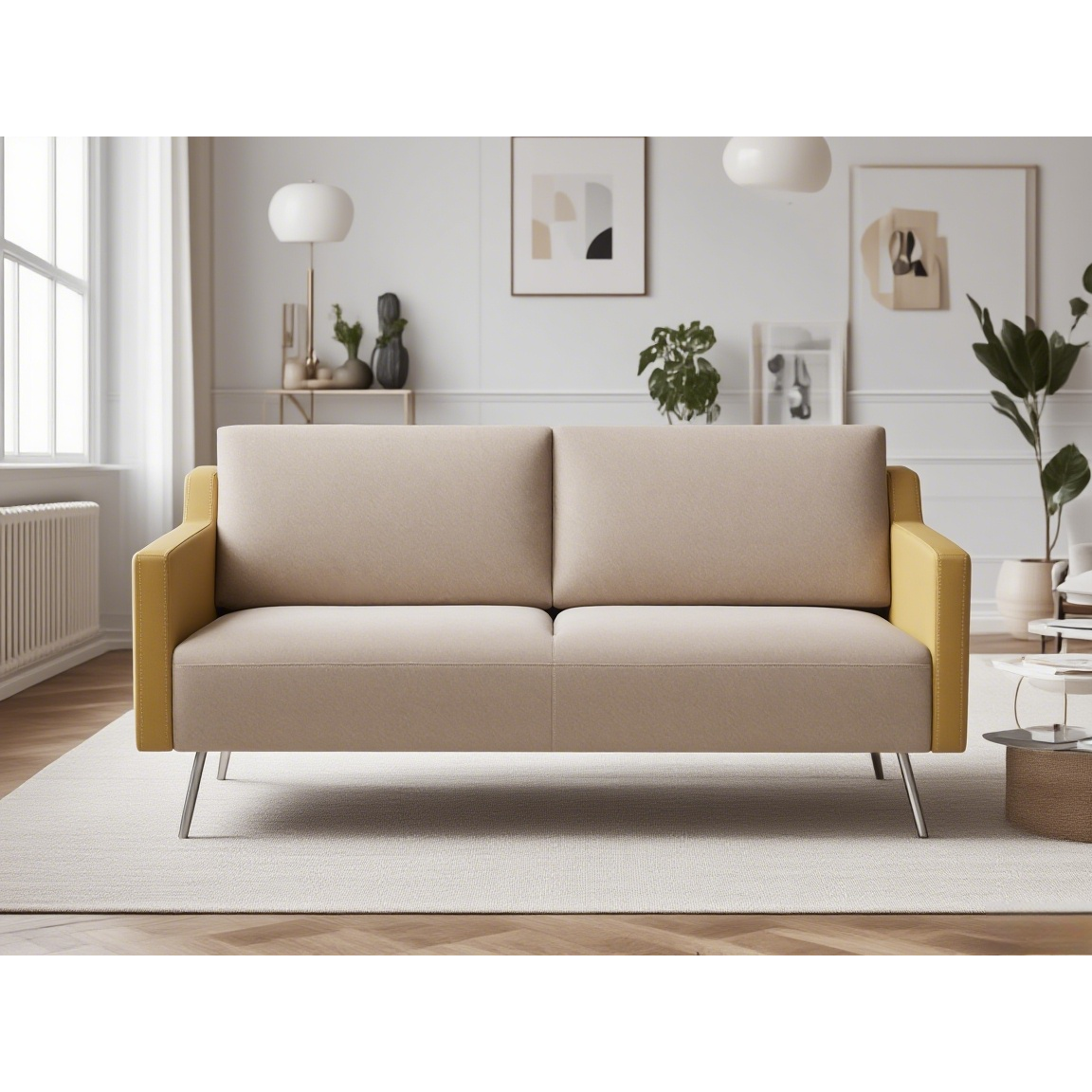 Modern Small Office Sofa High-Quality Fabric Design