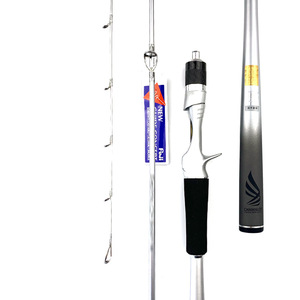<span class=keywords><strong>Canne</strong></span> à pêche en mer Kaman Long Section Half Offshore, 2 brins, pointe en carbone massif, action rigide, 150g, pour la pêche au dourade noire et au poulpe - Product Image 1