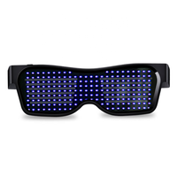 Lunettes led rechargeable led lunettes brillant lunettes led a mené la lumière en verre en verre led