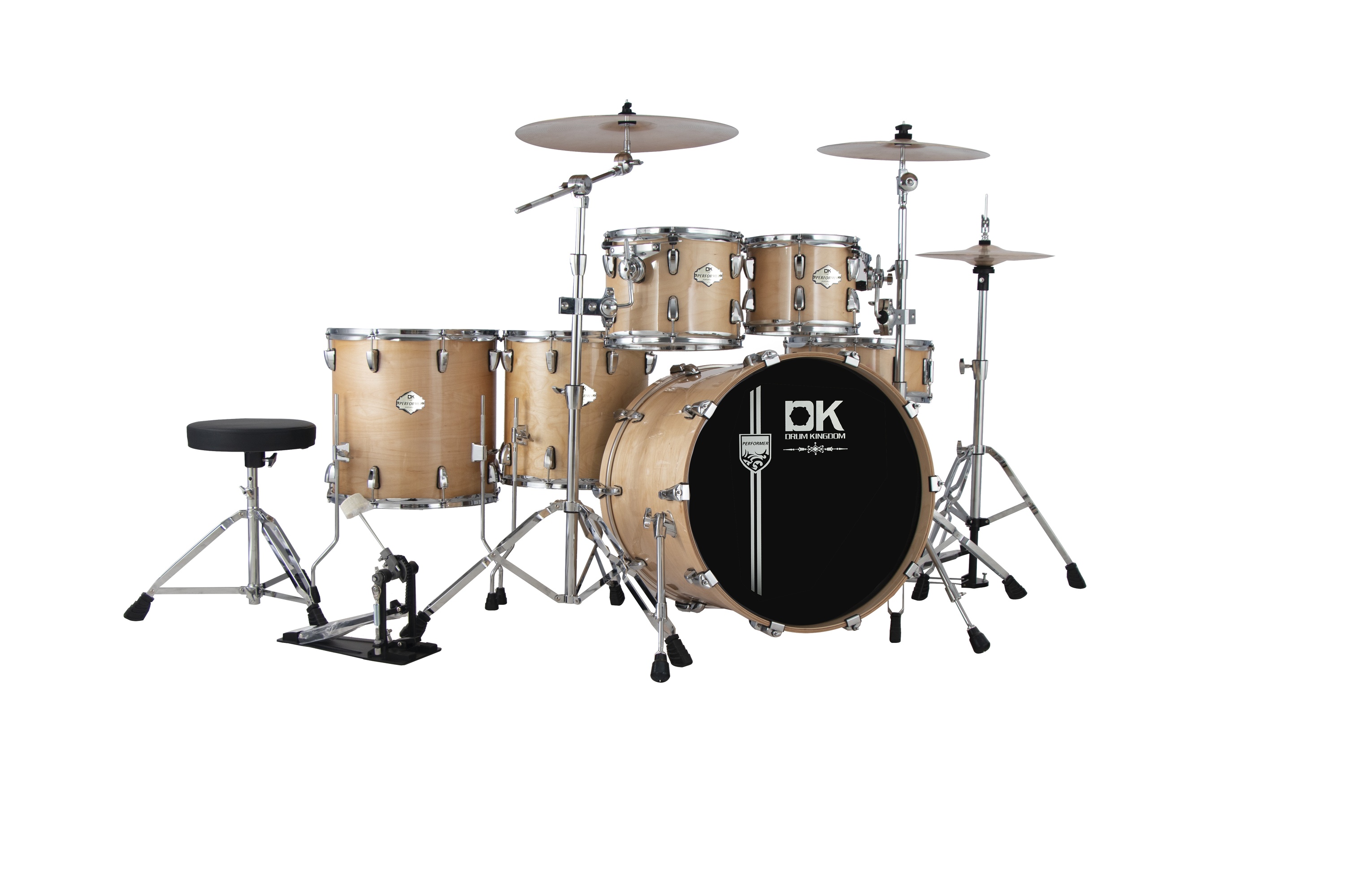 Birch Wood Performer Series 5-Piece Drum Kit Set with Hi Hat and