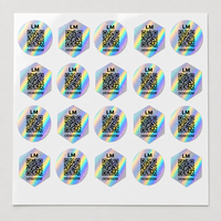 Autocollant personnalisé avec code QR holographique, autocollant de sécurité anti-contrefaçon pour l'emballage des produits, imperméable
