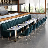 Meubles de restaurant en cuir modernes personnalisés pour poulet frit, pizzeria, café, hôtel, appartement, bar à domicile - Canapé, table et chaises