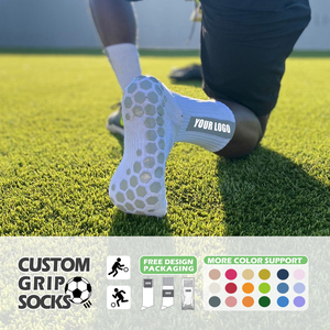 कस्टम लोगो डिजाइन जिम खेल मोजे खेल मोजे विरोधी पर्ची फुटबॉल खेल मोजे के नीचे शरीर पर डिजाइन लोगो के साथ - Product Image 1