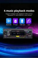 Reproductor MP3 para Auto, Transmisor FM con Bluetooth, Compatible con Formato MP3 y WMA, Reproducción desde Tarjeta TF y Disco U, Adaptador de Audio para Radio de Auto