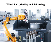 Machine intelligente d'ébavurage de pièces d'auto de pièces d'ébavurage en métal de ceinture de sable de robot/finissage de polissage pour l'ébavurage inoxydable de tube