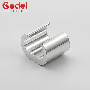 Electrical power line fitting tin plated C shape wire connector copper cable clamps