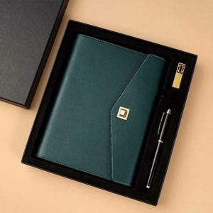 Wholesale Promotional Luxury Business Gift Note Book Pen and USB Sets Personalized Custom <b>Journal</b> Notebook Corporate Gift Set - Product Image 4