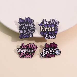 Broche émaillée avec citation inspirante, chanteur superstar, <span class=keywords><strong>phrase</strong></span> <span class=keywords><strong>motivante</strong></span>, pour cadeau de fan et décoration de vêtements - Product Image 1