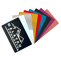 Cartes de visite professionnelles en aluminium anodisé, gravables, découpées au laser, plaques nominatives vierges en aluminium anodisé, vente en gros