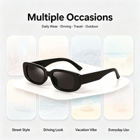 Lunettes de soleil de luxe personnalisées avec logo, monture carrée petite, style rétro, pour femmes, lunettes de soleil de créateur