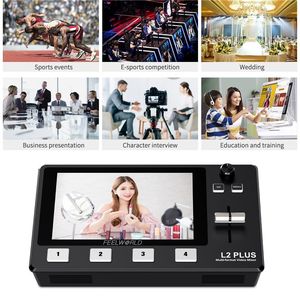 FEELWORLD pour L2 PLUS 5.7 pouces, écran tactile LCD IPS, contrôle <span class=keywords><strong>PTZ</strong></span>, clé chromatique, USB3.0, mélangeur vidéo multi-caméras, commutateur compatible - Product Image 4