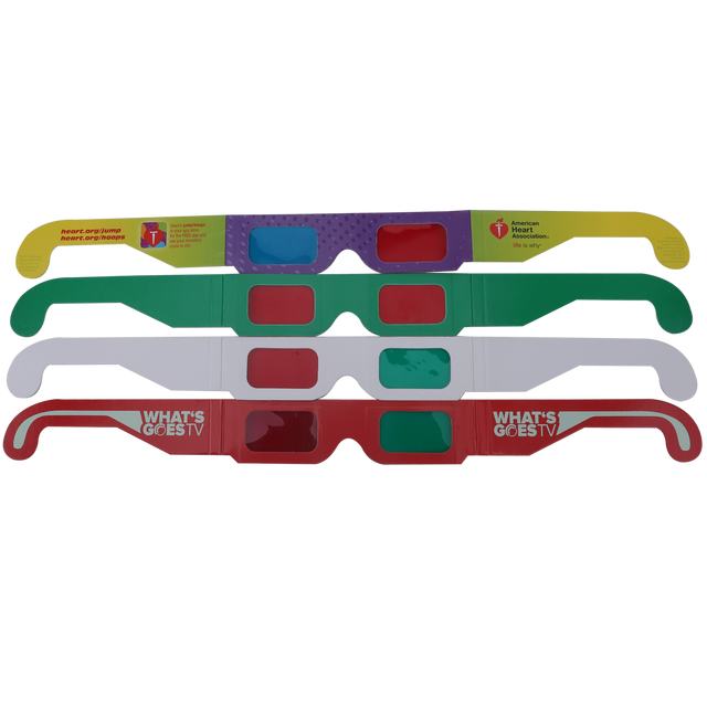 Branding Movie Cinema Concert Custom Full Printing Printed Effect Folding Paper Anaglyph Red Cyan 3d Glasses