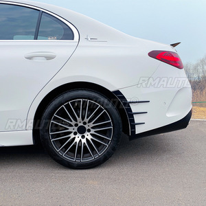 4 pièces de garnitures de sortie d'air pour pare-chocs avant et arrière et spoiler de roue pour Mercedes-Benz Classe C W206 C200 C260 C43 AMG Line 2022 2023 - Product Image 5