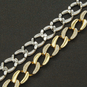 สร้อยข้อมือคิวบาประดับเพชรเม็ดใหญ่ แฟชั่นสำหรับผู้ชายและผู้หญิง สไตล์ฮิปสเตอร์ สตรีท ฮิปฮอป แบรนด์ Tanjing - Product Image 3