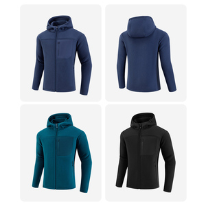 Vestes et manteaux en <span class=keywords><strong>polaire</strong></span> pour hommes avec logo <span class=keywords><strong>personnalisé</strong></span>, grandes tailles, vêtements de travail, <span class=keywords><strong>polaire</strong></span>, automne-hiver - Product Image 5