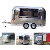 Petit bar mobile de 2 étages jaune clair entièrement équipé Coffee Van Cart Fast Food Trailer Caravan Export for Sale Canada