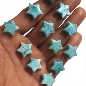 Cabochon d'étoile de Larimar naturel bleu Pectolite pour la fabrication de bijoux en gros - Product Image 1