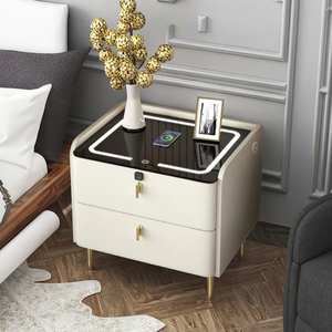 Mesita de noche inteligente con altavoz inteligente de carga inalámbrica multifuncional para dormitorio - Product Image 4