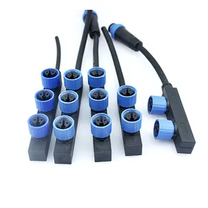 M15 Sockets New Design Waterproof Garden Lightings IP68 F Type 3 Pin Cable Splitter LED Waterproof Connector