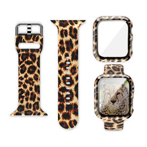 Bracelet de montre 2 en 1 en Silicone avec boîtier, imprimé, sans motif, pour montre Apple, nouveau - Product Image 6