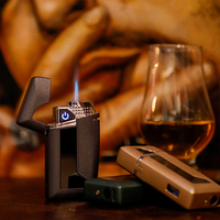 Nouveaux produits pour l'extérieur coupe-vent réglable flamme usb rechargeable briquet tactile briquet électronique