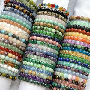 Onyx <span class=keywords><strong>noir</strong></span> 6mm 8mm Bracelets en gros Bracelets de pierres précieuses naturelles pour enfants femmes et homme cadeau d'affaires - Product Image 3