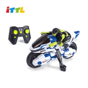 ITTL 2.4G 4Ch 360 Degree Mini Rc Car Radio Control Boys Gifts Kids Toy Stunt Motorcycle Model