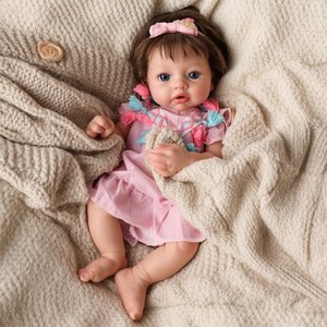 Búp bê sơ sinh Babeside Dolly làm từ silicon nguyên chất, đồ chơi búp bê mini dễ thương, thời trang, mô hình búp bê mềm mại, búp bê bé gái với tóc làm thủ công - Product Image 4