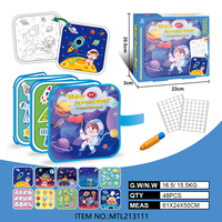 Ensemble de livres créatifs de peinture à l'eau pour enfants, jouets éducatifs STEM, cartes colorées, papier inspiré en huit langues, unisexe, à partir de 3 ans