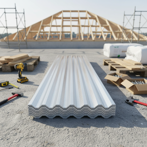 Precio de Fábrica, Lámina de Acero Galvanizado por Inmersión en Caliente de 0.21-0.22mm, <span class=keywords><strong>Chapas</strong></span> de Acero Corrugado Galvanizado con Recubrimiento Z41-Z60, Soldadura Completa, Corte - Product Image 1