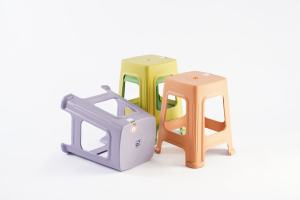 Ghế đẩu nhựa thiết kế hiện đại, có thể điều chỉnh chiều cao, chống trượt, xếp chồng được, màu cam, xanh lá, kaki, dùng cho phòng khách - Product Image 5