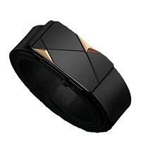 Ceinture intérieure sans boucle, tendance et décontractée, à fermoir automatique, boucle en plastique, longueur réglable, best-seller transfrontalier